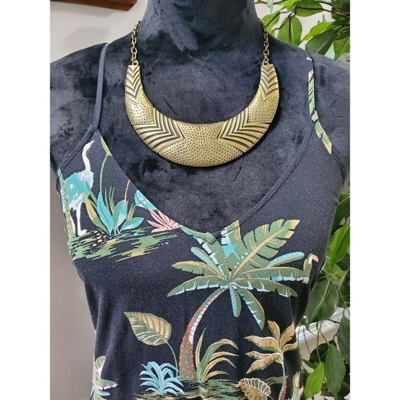 Old Navy Women's Blue Floral 100%Rayon V-Neck Strappy Long Maxi Dress Size Small - Picture 2 of 10